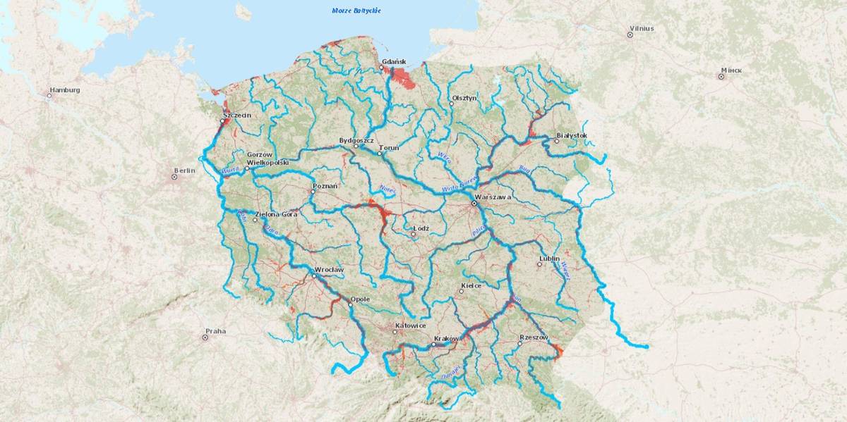 Mapa ryzyka powodziowego Hydroportal