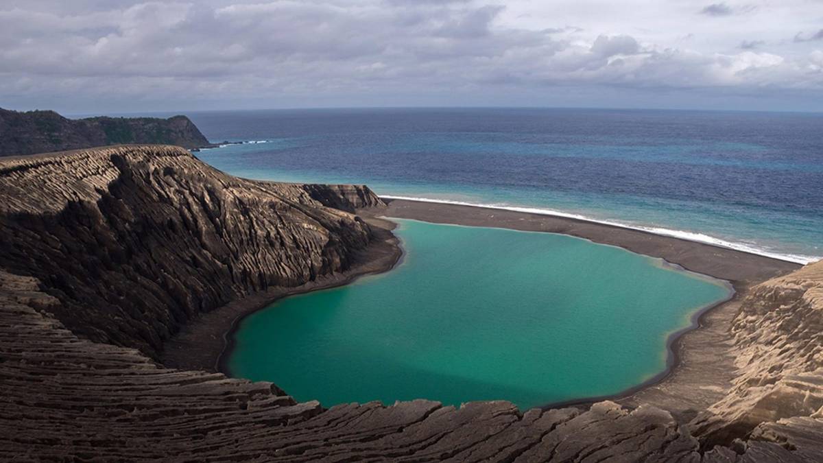 Wyspa wulkaniczna Hunga Tonga /Fot. Eumetsat
