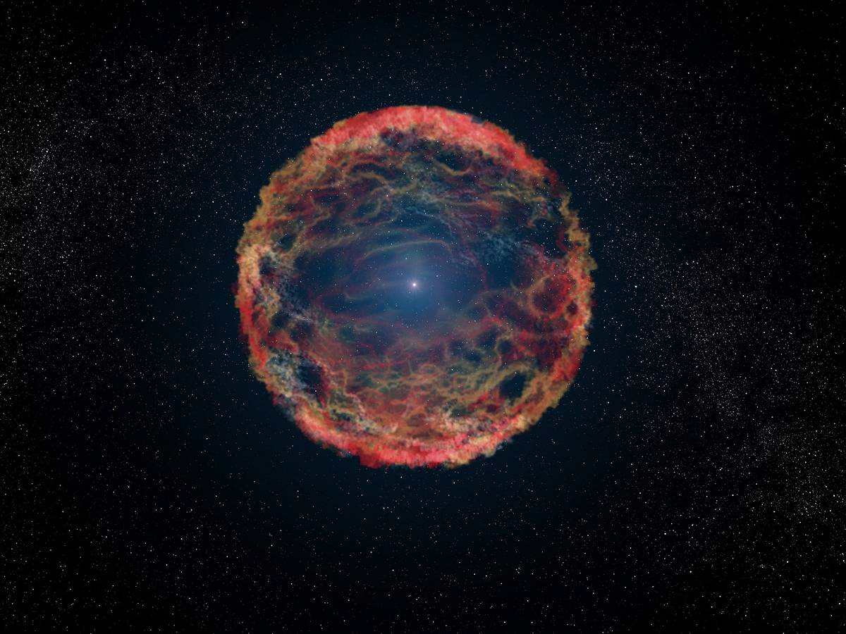 1800 lat temu astronomowie zauważyli potężną eksplozję. Teraz supernowa została uwieczniona ze szczegółami